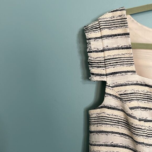 Kay Unger New York Tweed Fringe Sleeve Dress - Picture 3 of 7